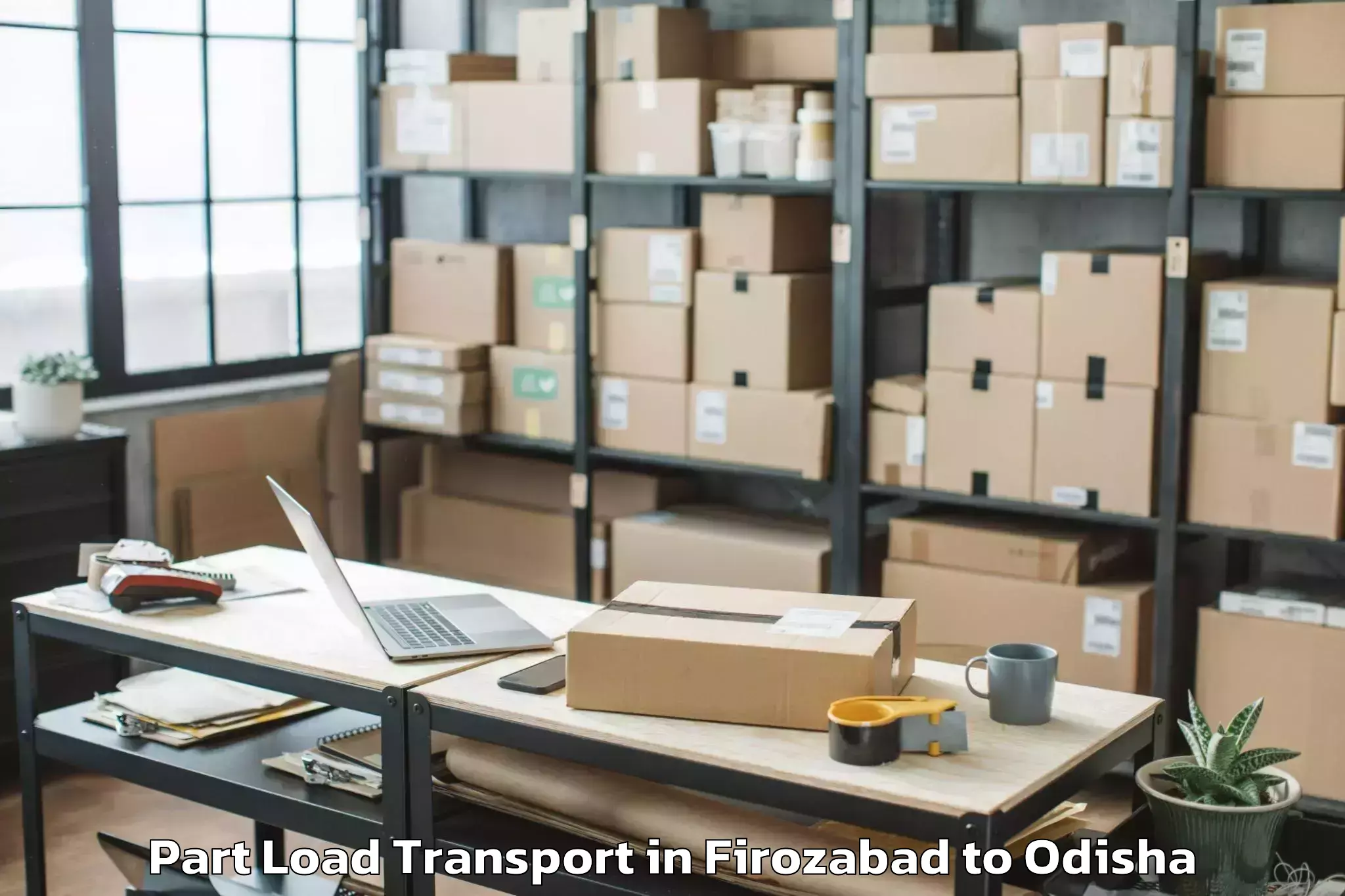 Book Firozabad to Bisra Part Load Transport Online